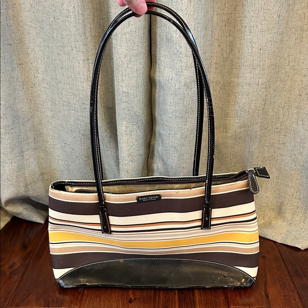 Kate Spade Striped Brown and Yellow Women's Bag